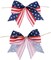 12-Piece American Flag Bow Set - 6" Patriotic Star & Stripes Bows - Red, White, and Blue Decorative Wreath Bows for 4th of July, Independence Day Party Favors, Gift Wrapping, and Front Door Decor
